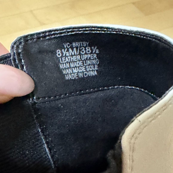 Vince Camuto White & Black Pointed Toe Ankle Boots - Picture 7 of 7